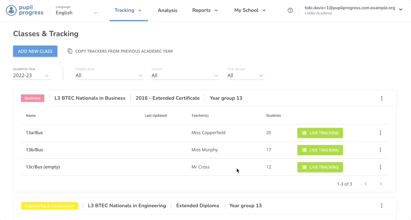 Accessing grade summary