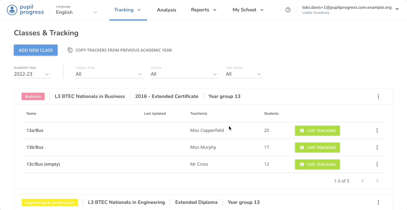 New whole school snapshot